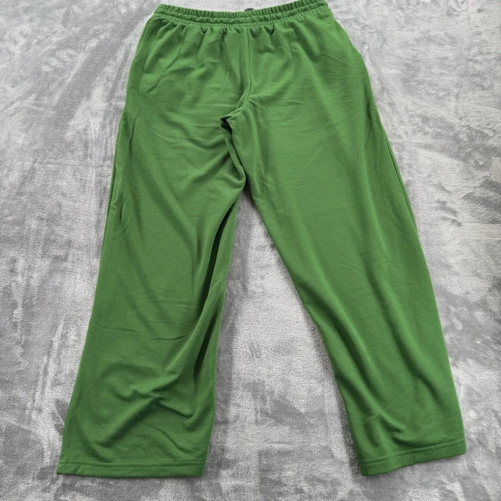Muk Luks Green Matching Set [PS] Long Sleeve V‎ Neck Top Elastic Waist Pants